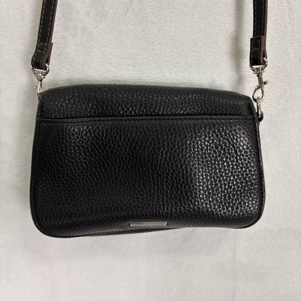 Rebecca Minkoff Black Leather with Suede Detail Small Crossbody Purse - Picture 7 of 10